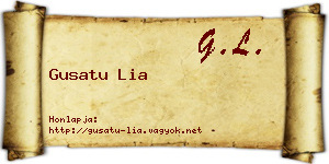 Gusatu Lia névjegykártya